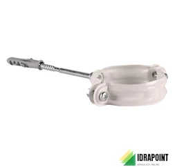 COLLARE DI FISSAGGIO IN ALLUMINIO BIANCO Ø 60 MM RAL 9003