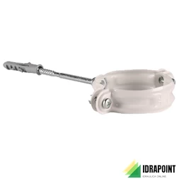 COLLARE DI FISSAGGIO IN ALLUMINIO BIANCO Ø 60 MM RAL 9003