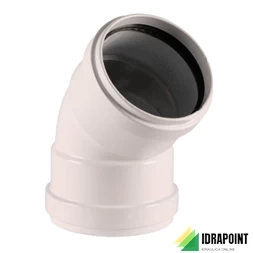 CURVA 45° ALLUMINIO SMALTATO BIANCO Ø 80 MM F/F