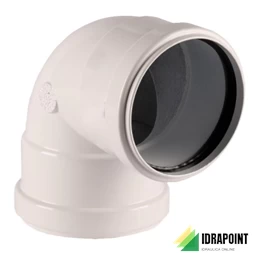 CURVA 90° RAGGIO STRETTO ALLUMINIO BIANCO Ø 80 F/F