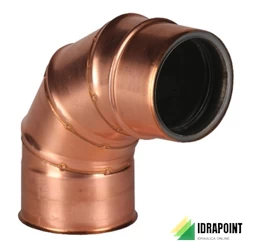 CURVA 90° DOPPIA PARETE ISOLATA INOX/RAME Ø 80 MM