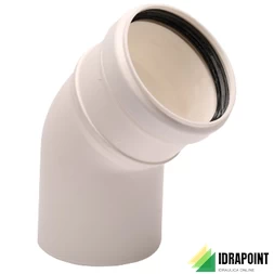 CURVA 45° PP Ø 60 MM M/F PER FUMI DI CONDENSAZIONE