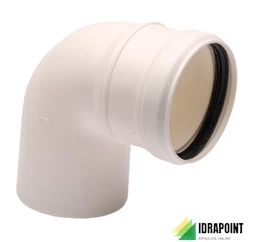 CURVA 45° PP Ø 60 MM M/F PER FUMI DI CONDENSAZIONE