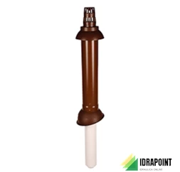 TERMINALE VERTICALE COASSIALE Ø 60/100 MM PP/ALL MARRONE