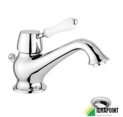 LAVABO MONOFORO CON SCARICO BOCCA 140 MM ECO - SERIE NOEL