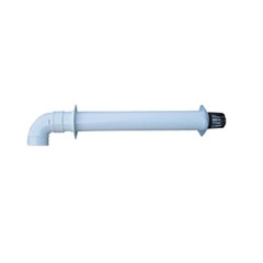 KIT COASSIALE  Ø 60/100 MM CON CURVA E TERMINALE