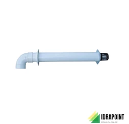 KIT COASSIALE  Ø 60/100 MM CON CURVA E TERMINALE