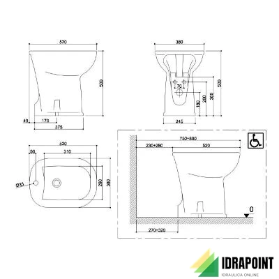BIDET CASUAL H 50 CM
