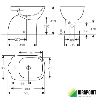 BIDET MONOFORO - SERIE FANTASIA BIANCO
