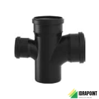 BRAGA CURVATA DOPPIA 87°30' BLACKFIRE Ø 110/110/110 MM