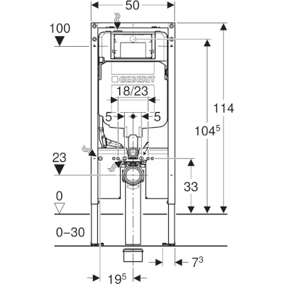 GEBERIT DUOFIX WC SOSPESO 114 CM