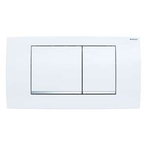 GEBERIT PLACCA BIANCO/CROMO DOPPIO TASTO PER TWINLINE