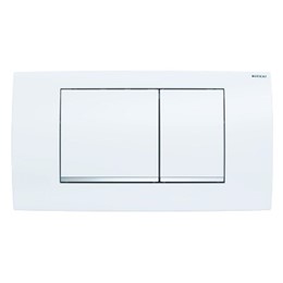 GEBERIT PLACCA BIANCO/CROMO DOPPIO TASTO PER TWINLINE