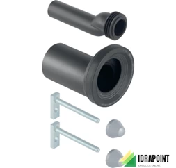 KIT ALLACCIAMENTO WC SOSPESI Ø 90 MM DISASSATO CON FISSAGGI