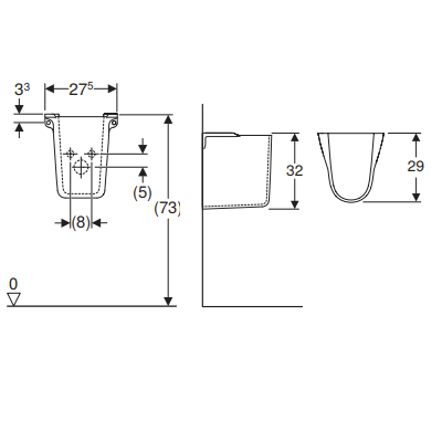 SEMICOLONNA - SERIE COLIBRI' BIANCO