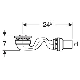 SIFONE H=70 MM PER PIATTI DOCCIA SESTRA