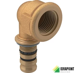 GOMITO FEMMINA A 90° A COMPRESSIONE - Ø 16X1/2