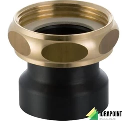 RACCORDO IN PE CON DADO OTTONE - Ø 40X1.1/4