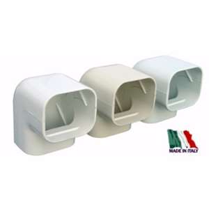 CURVA AD ANGOLO PVC PER CANALINA NEWLINE 104X77 MM CA100