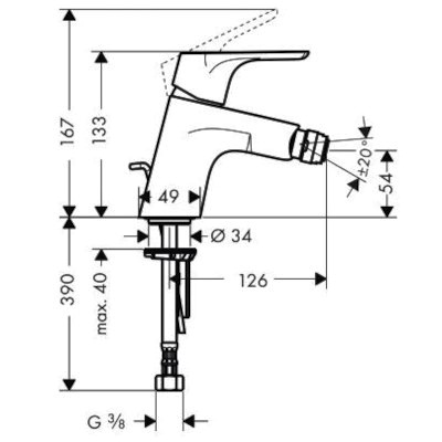 MISCELATORE BIDET - SERIE FOCUS E2