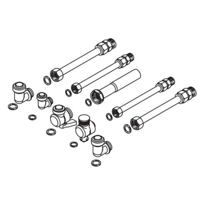KIT RACCORDI COLLEGAMENTO TRONCHETTI E RUB. GAS ACC.1151