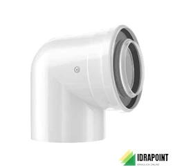 CURVA A 87° Ø 60/100 MM FC-CE60-87 IN P.P.