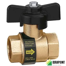 VALVOLA A SFERA A FARFALLA CON RITEGNO BALLSTOP Ø 1/2