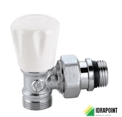 VALVOLA CROMATA A SQUADRA TUBO RAME Ø 3/8