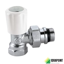 VALVOLA TERMOSTATIZZABILE CROMO A SQUADRA TUBO FERRO Ø 3/8