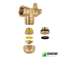 RACCORDO CURVO TENUTA O-RING X TUBO RAME 1/2