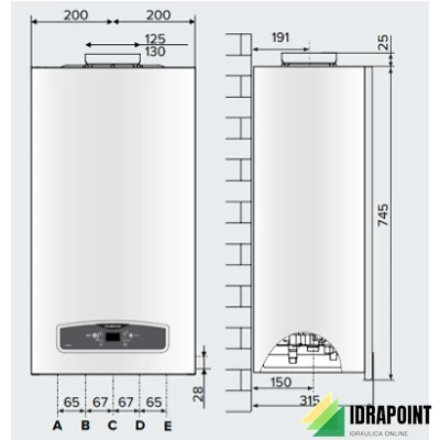 CALDAIA CARES X 24CF ERP CAMERA APERTA