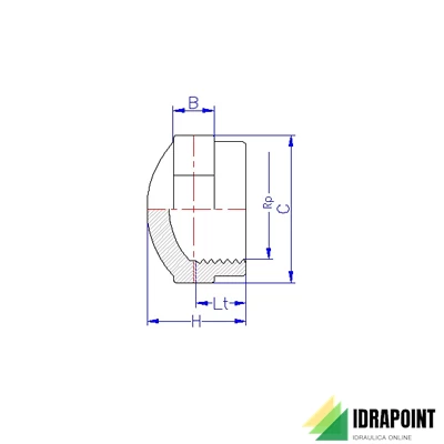 CALOTTA FILETTATA FEMMINA PVC 1.1/2