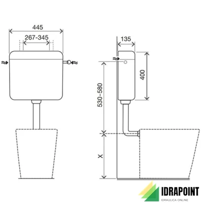 CASSETTA TOPAZIO PNEUMATICA PULSANTE ESTERNO