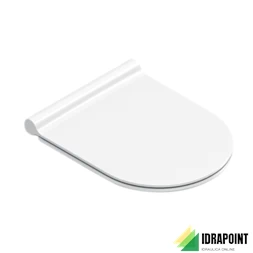 SFERA SEDILE X WC 55 SOFT-CLOSE SLIM IN RESINA BIANCO LUCIDO