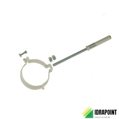 COLLARE BIANCO CON VITE LUNGA Ø 80 MM