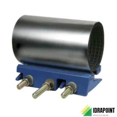 COLLARE RIPARAZIONE INOX 3 BULLONI DA Ø 114 A 126 MM