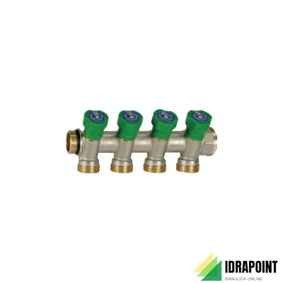 COLLETTORE CON RUBINETTI A Ø 4VIE 3/4 EUK