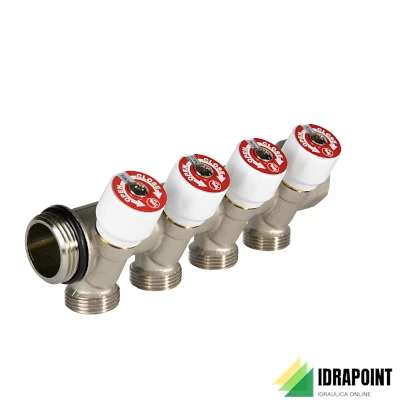 COLLETTORE GIACOMINI 2 VIE C/RUBINETTI Ø 3/4