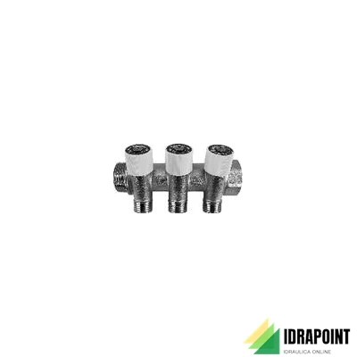 COLLETTORE UNIPIPE 4 VIE CON RUBINETTI Ø 3/4