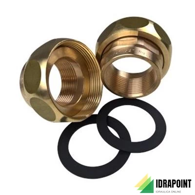 COPPIA BOCCHETTONI IN BRONZO X POMPA Ø 1.1/4