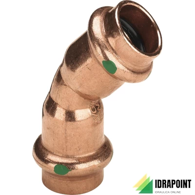 CURVA 45° 2426 IN RAME X ACQUA Ø 28 F/F