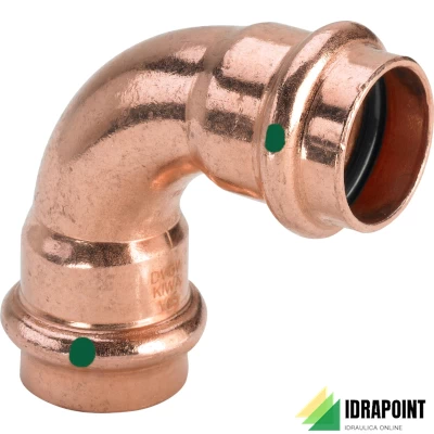 CURVA 90° 2416 IN RAME X ACQUA Ø 42 F/F