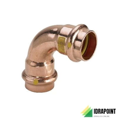 CURVA 90° 2616 IN RAME A PRESSARE X GAS Ø 28 F/F