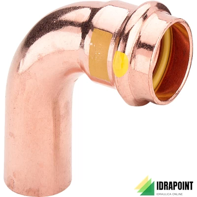 CURVA 90° 2616.1 IN RAME A PRESSIONE X GAS Ø 15 M/F