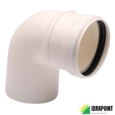 CURVA 93° PPS Ø 100 MM M/F PER FUMI DI CONDENSAZIONE