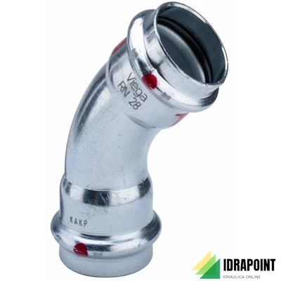 CURVA A 45° FF ZINCATA PRESTABO Ø 42 MM