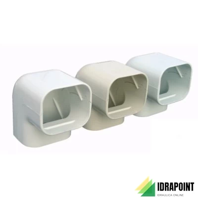 CURVA AD ANGOLO PVC PER CANALINA NEWLINE 78X68 MM A72