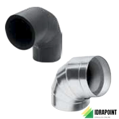 CURVA AL CLAD PREFORMATA CON RIVESTITO ALLUMINIO Ø 19X114 MM