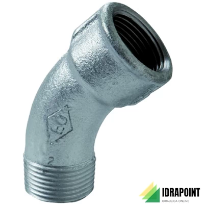 CURVA MF 45° ZINCATA Ø 1/2
