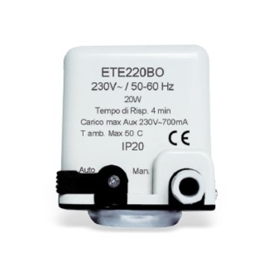 ATTUATORE ELETTROTERMICO CON MICROINTERRUTTORE NA 230 V